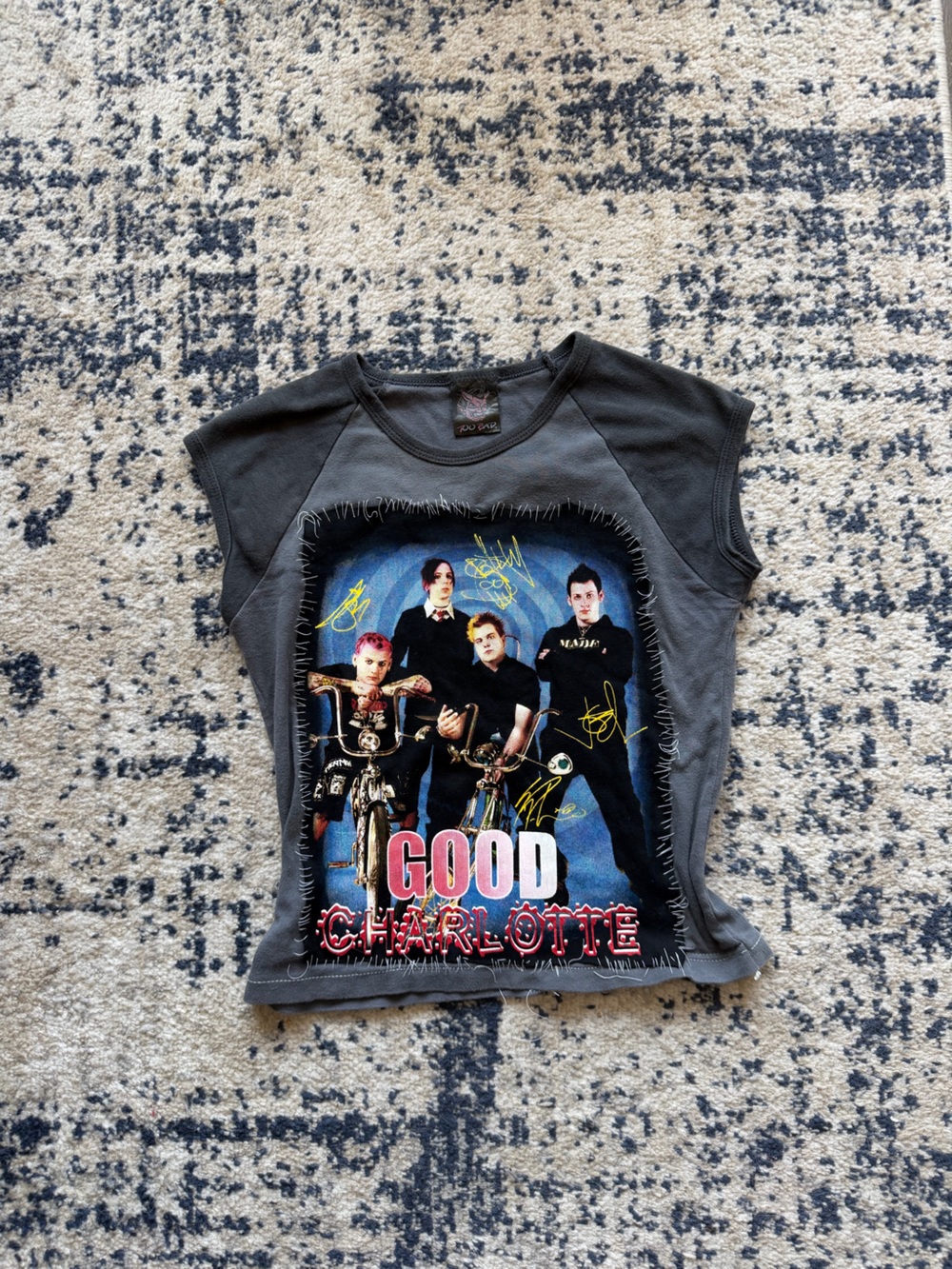 Grunge Y2K Good Charlotte Women’s Graphic Tee - Black - Picture 1 of 4